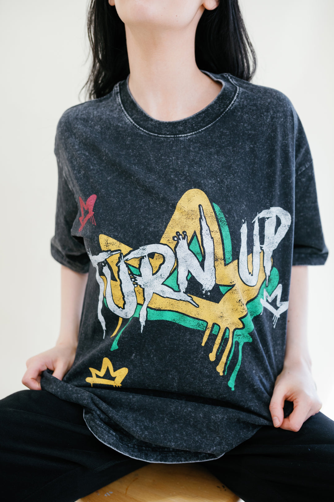 Vintage Turn Up Tee Big Crown