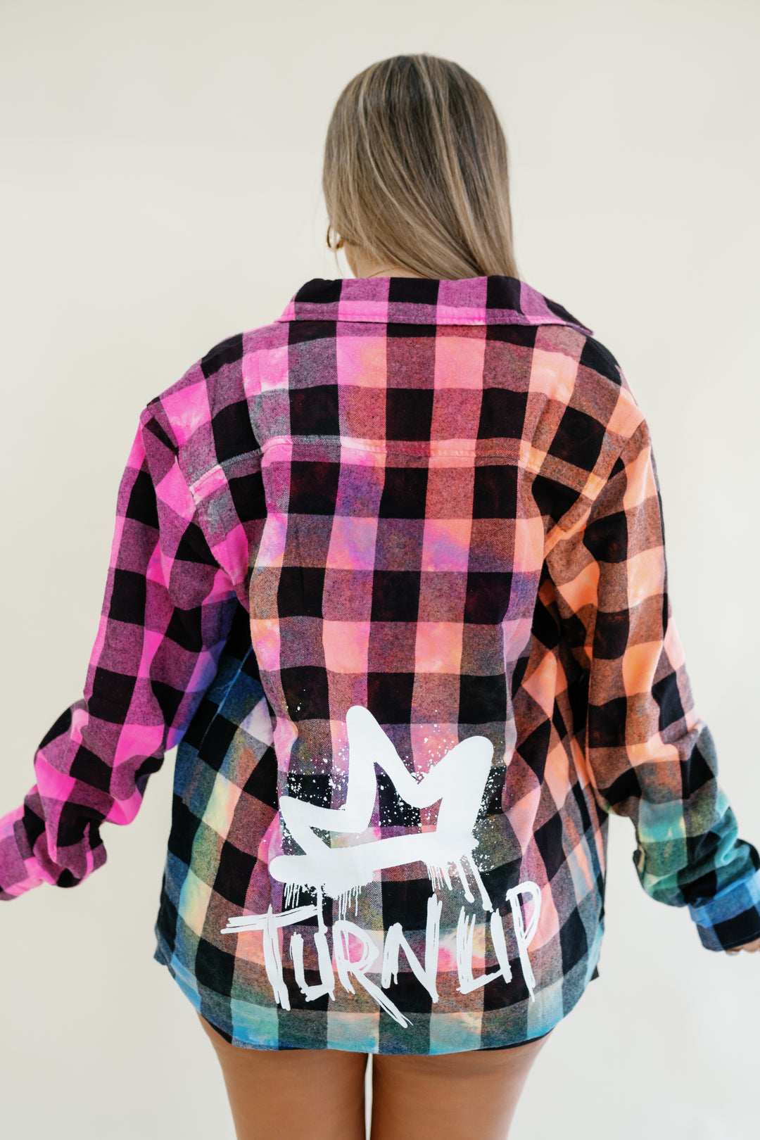 Neon Tie Dye Flannel