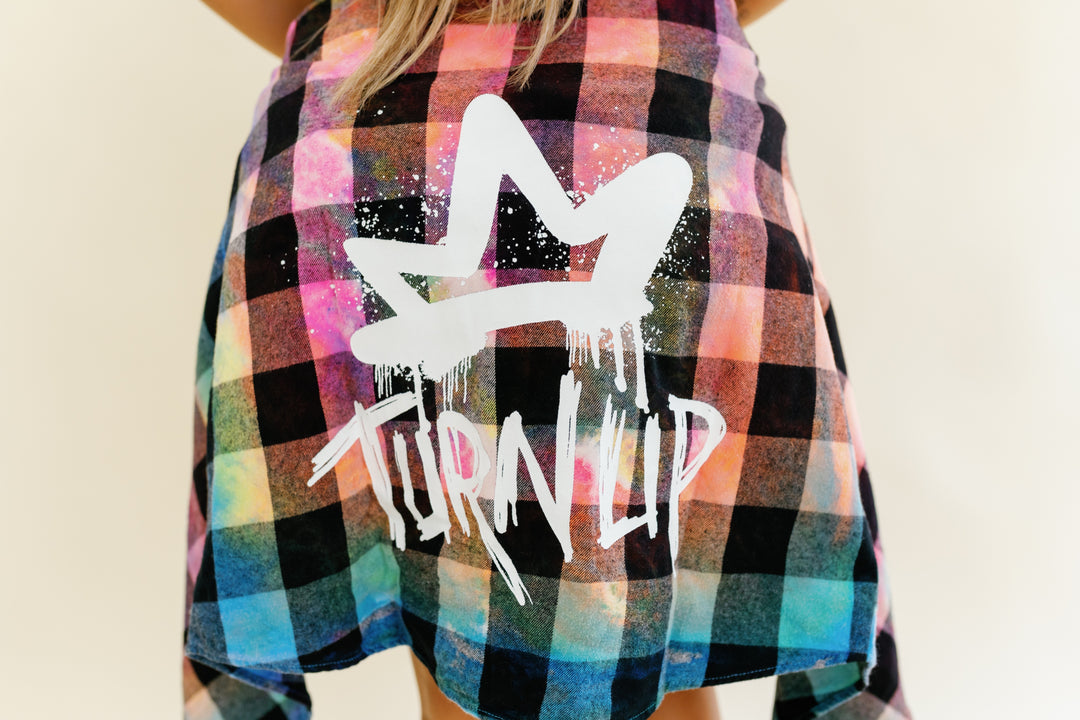 Neon Tie Dye Flannel